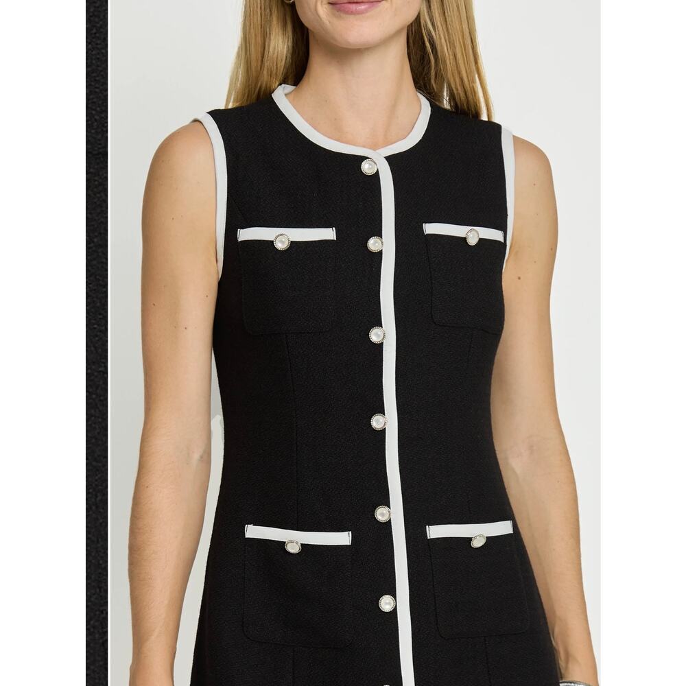 New Kourt Adrienne black & white dress size 4 $147 - Picture 4 of 8
